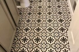 Decorative Bathroom Floor Tile Upgrade