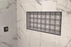 Carrera Porcelain Shower with Elongated Niche