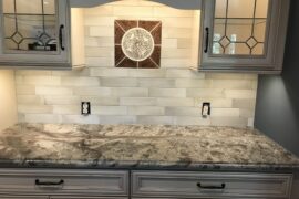 Custom Ceramic Mural Backsplash Installation